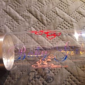 Water bottle with custom vinyl